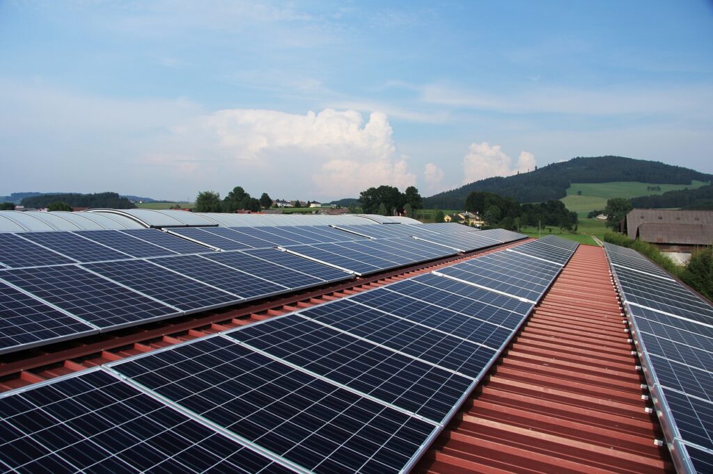 Image of solar panels on a roof
