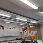 LED lighting in DT fabrics room at Northampton Academy