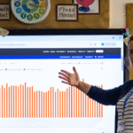 Nicola Webb helps school understand their energy use charts.